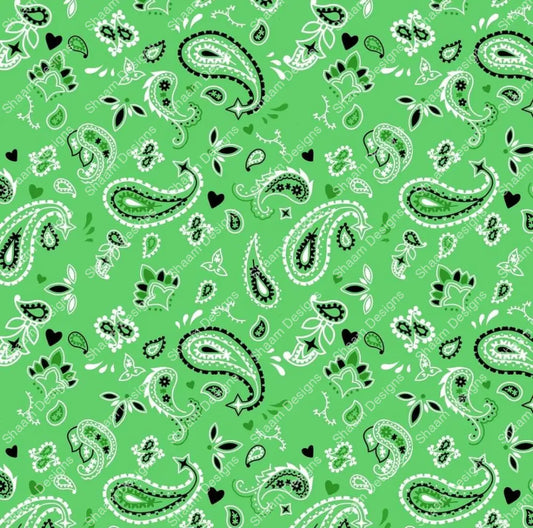 81 Green Bandana Vinyl Wraps