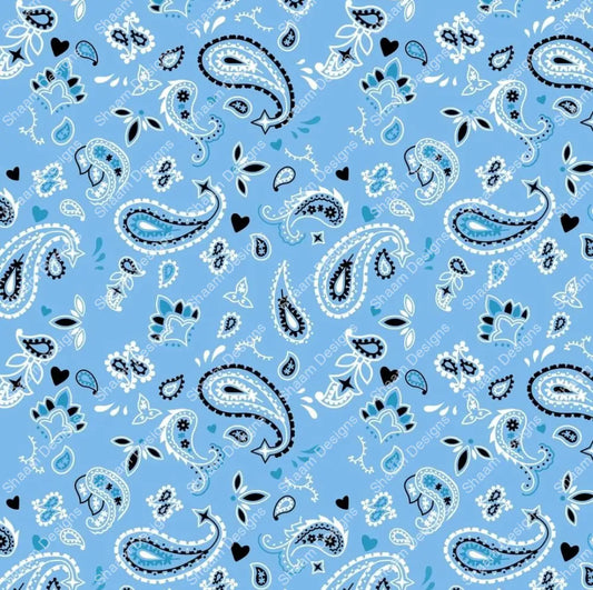 81 Light Blue Bandana Vinyl Wraps