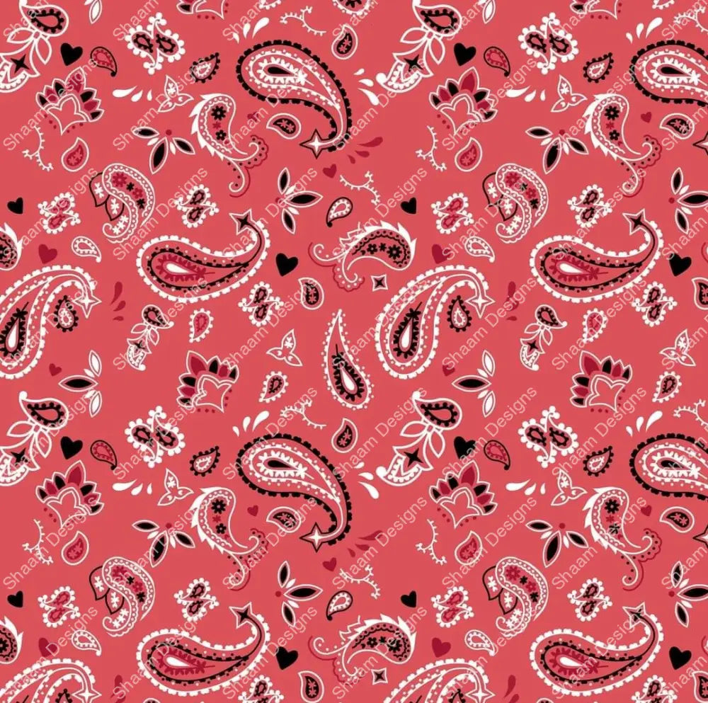 81 Red Bandana Vinyl Wraps