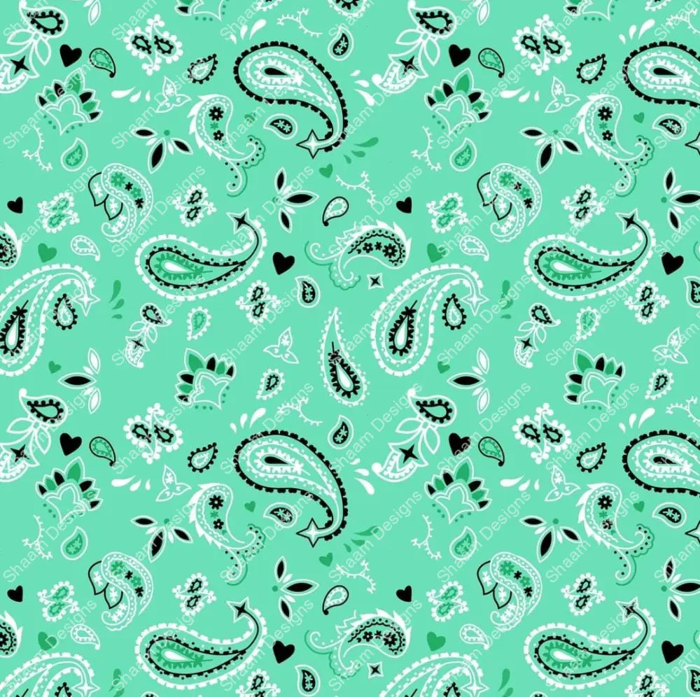 81 Teal Bandana Vinyl Wraps