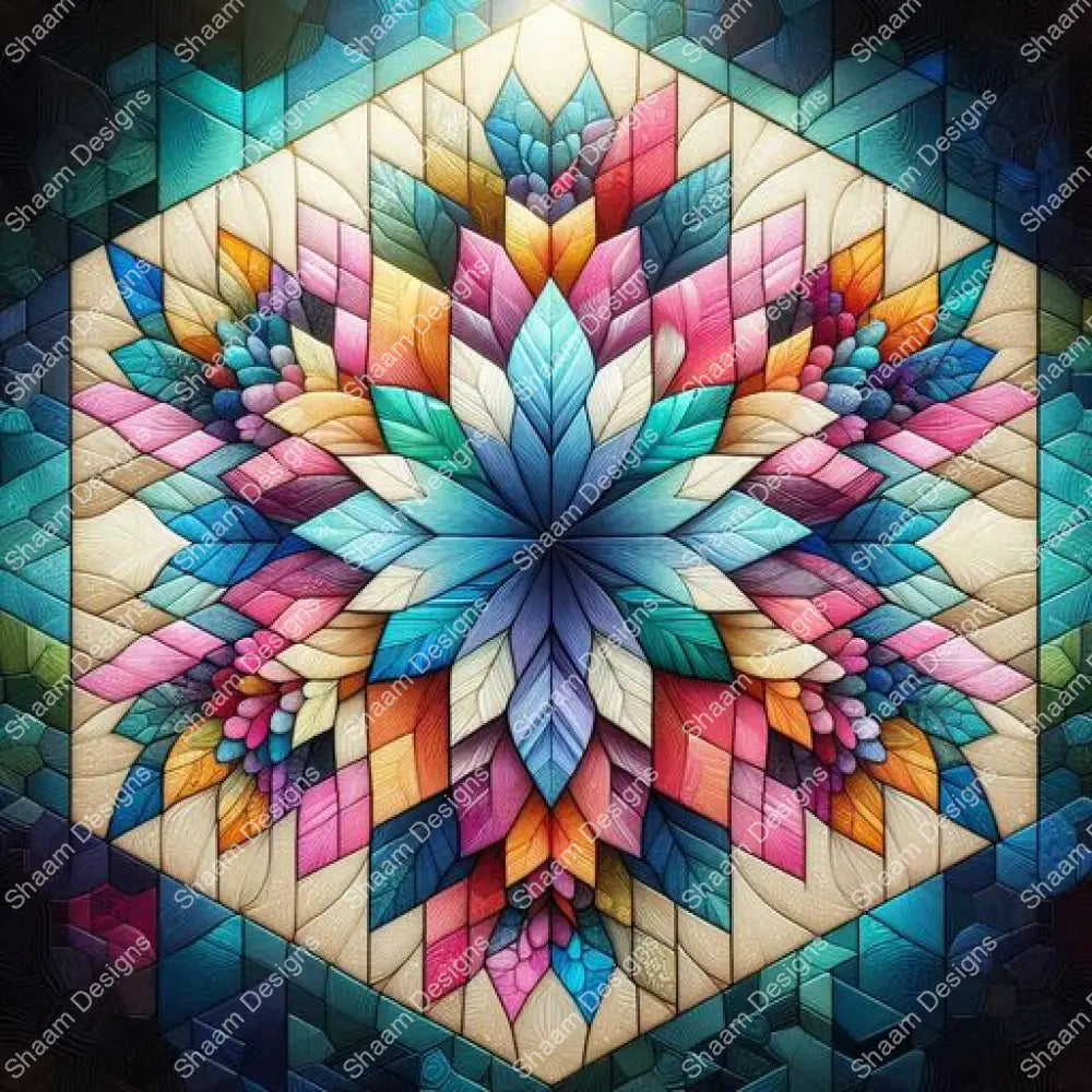 46 Blue Glow Quilt Vinyl Wraps