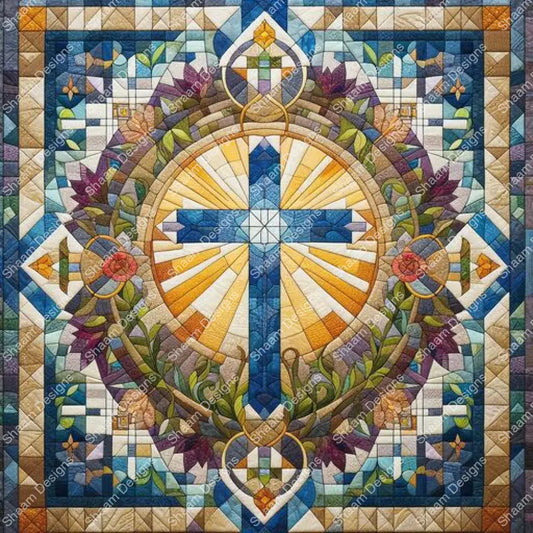 46 Monarchy Cross Quilt Vinyl Wraps