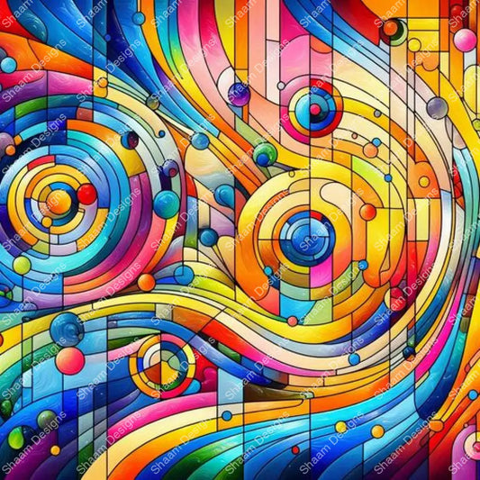 56 Stained Glass Eye Of The Storm Vinyl Wraps