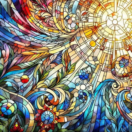 56 Stained Glass Light From Above Vinyl Wraps