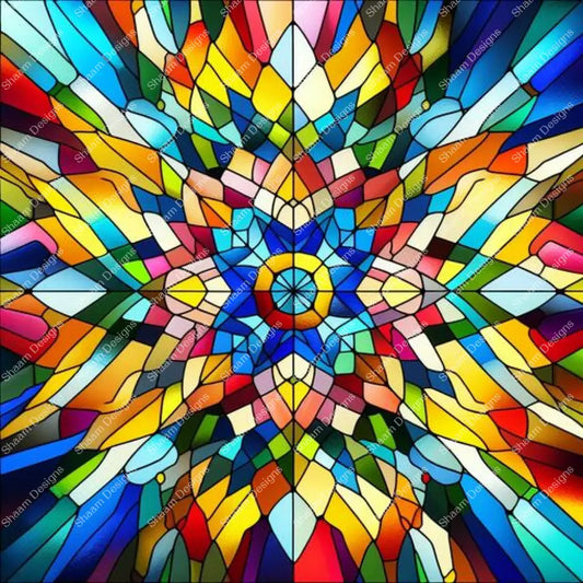 56 Stained Glass Star Vinyl Wraps