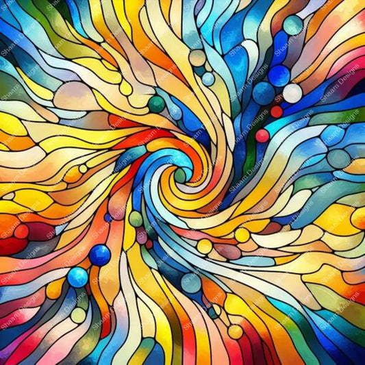 56 Stained Glass Swirl Vinyl Wraps