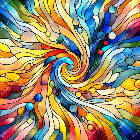 56 Stained Glass Swirl Vinyl Wraps