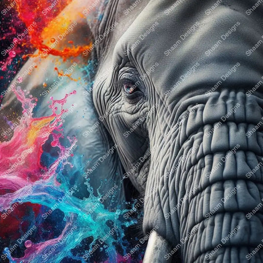 12 Elephant Water Color Vinyl Wraps