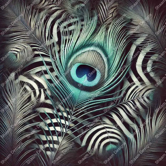 63 Go Zebra Peacock Vinyl Wraps
