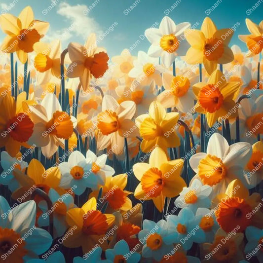 10 Field Of Daffodil Vinyl Wraps