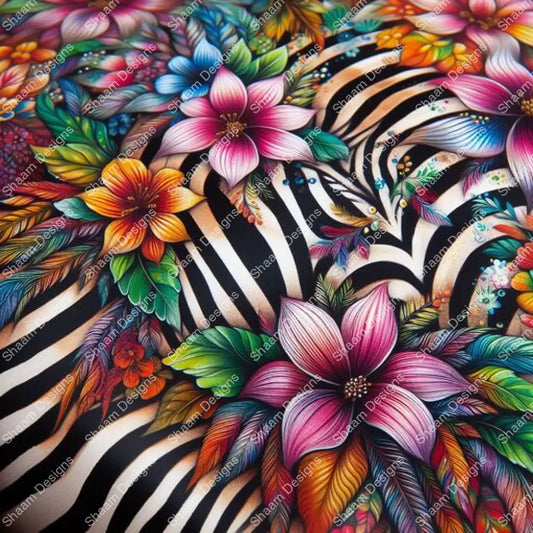 63 Stripes Of Floral Vinyl Wraps